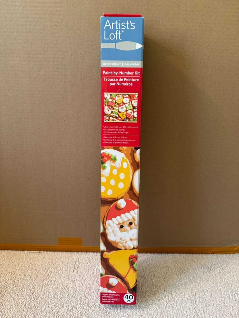Christmas Holiday Cookies Paint-by-Number Kit Artist's Loft NWT 20x16"